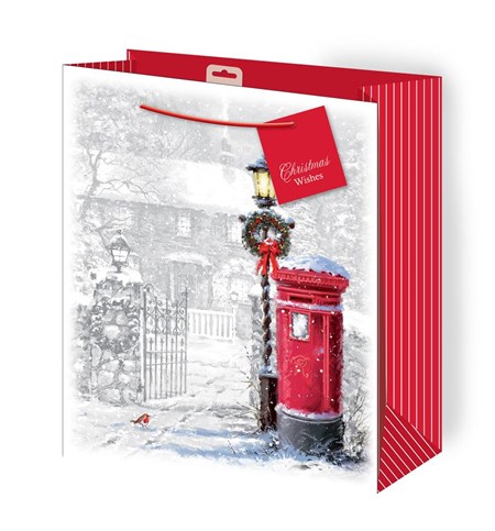 "Winter Scene", Glittered, Gavepose large