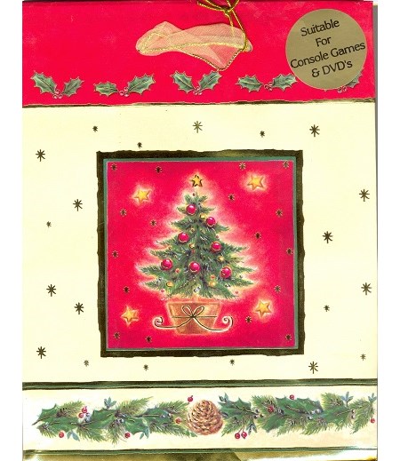 "Wreath Red/Cream", Gavepose medium, 2 ass