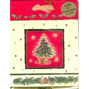 "Wreath Red/Cream", Gavepose medium, 2 ass