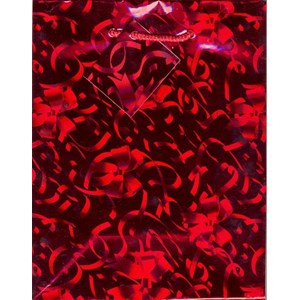"Ribbon Hologram" Red,  Gavepose medium