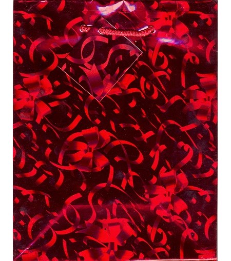 "Ribbon Hologram" Red,  Gavepose medium