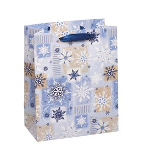 "Blue Snowflakes" Gavepose medium