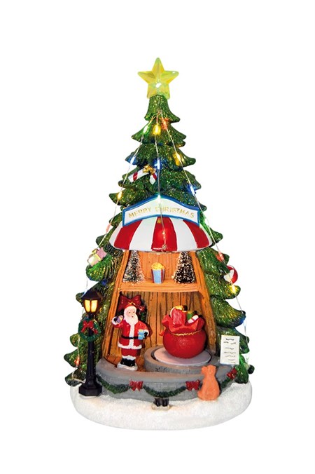 "Christmas Tree Scene" 31 cm m/LED