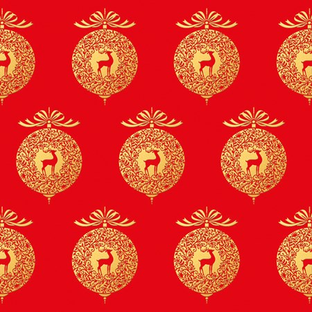 "Gold Baubles" Gavepapir i ark (foil) 69,6 x 50,0 cm (25)