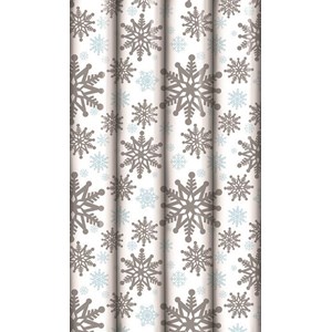 Julepapir "Silver Snowflake" 2 meter x 70 cm (48)
