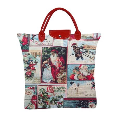 Fold Away Shopping Bag "Christmas Santa"