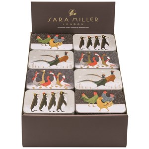 "Sara Miller - Christmas Pocket Tins" Display m/32 stk (4 as