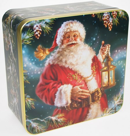 "Santa" Kvadratisk metall-boks