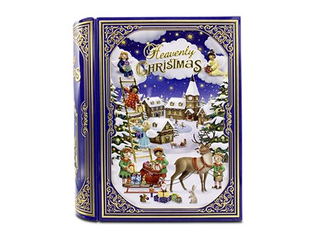 "Heavenly Christmas Blue" Large metalleske i bok-format