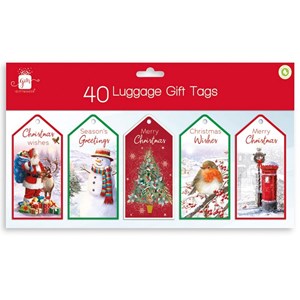 Pakkelapper "Traditional Luggage Tags", 40 stk.