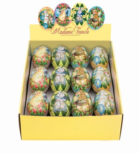 "Madame Treacle - Egg Shaped Tins" 4 ass (24)