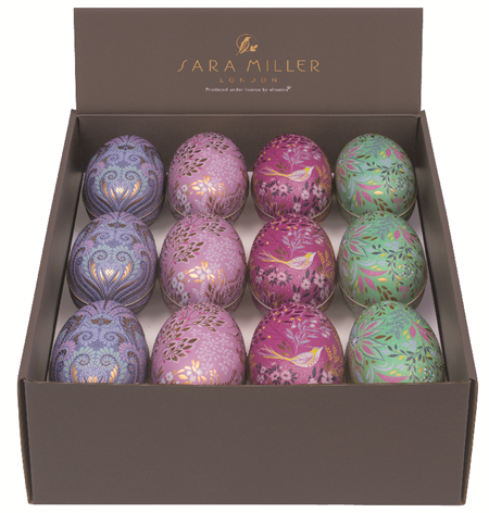 "Sara Miller - Easter" Medium Eggs, 4 assorted (24)