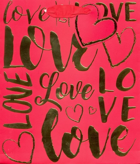 "Love Text" Gavepose medium