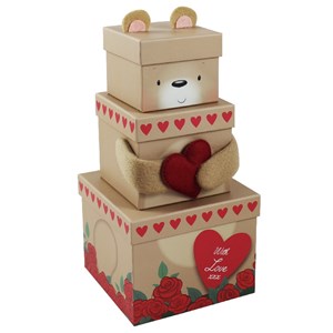 Gaveesker "Bear with Heart Plush Box" (3)