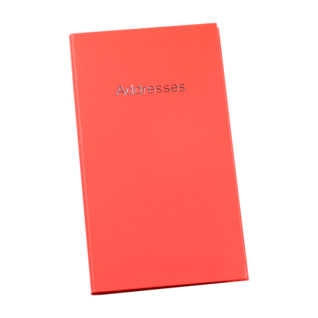 Adressebok, 8,5 x 14,8 cm, 3 assorterte farger