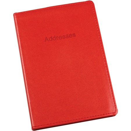 "Soft Cover Adress Book" Large, 3 assorterte farger