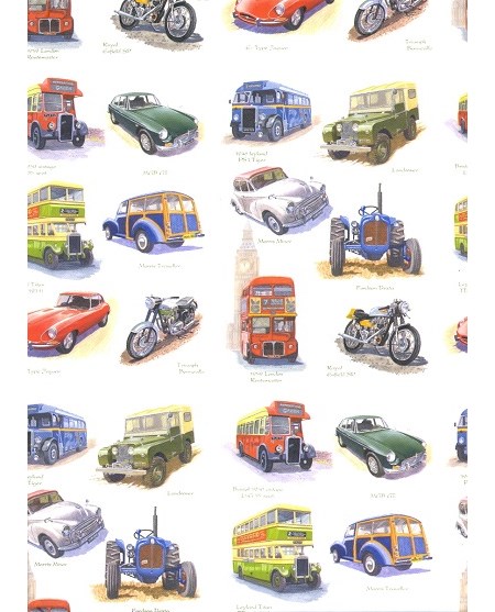 "Nostalgic Cars", Notatbok, A6, linjert, 80