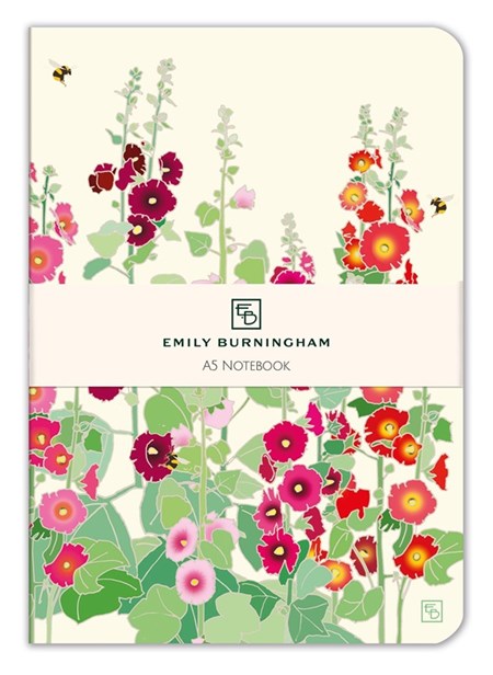 "Hollyhocks" A5 Luxury Notebook
