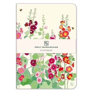 "Hollyhocks" A5 Luxury Notebook