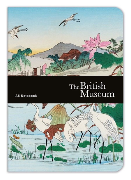 "Herons with Lotus" A5 Luxury Notebook