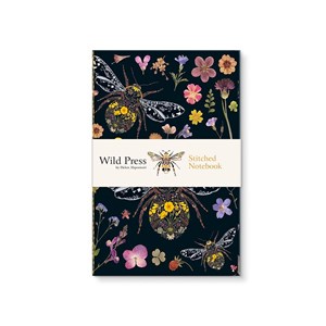 "Three Bumblebees" Stitched Notebook