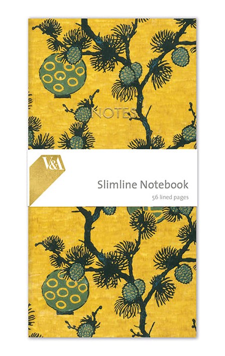 "Pine Branches and Lanterns" Slimline Notebook