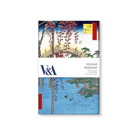 "Wisteria Bridge" Stitched Notebook