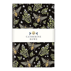 "Honey Bee Pattern" Stitched Notebook