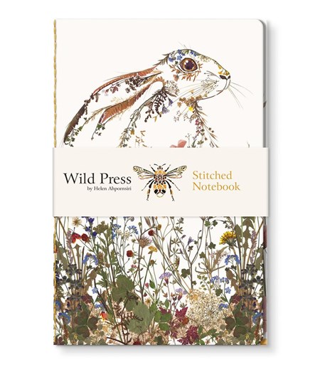 "Wildflower Hare" Stitched Notebook
