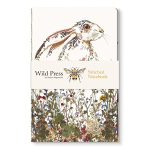 "Wildflower Hare" Stitched Notebook