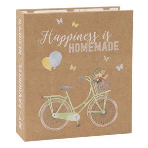 "Happiness is Homemade" Oppskriftsbok ringperm A5