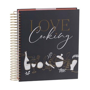 Oppskriftsbok "Love Cooking" spiralisert 193 x 226 mm