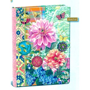 "Pink Flower" Button Journal