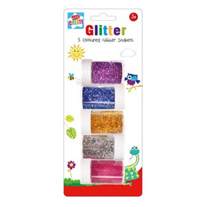 "5 Glitter Shakers", 5 ass farger