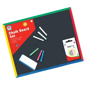 "Chalk Board Set", Tavle m/hvitt og farget kritt