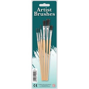 Pensler, "Artist Brushes" 6 stk. assorterte