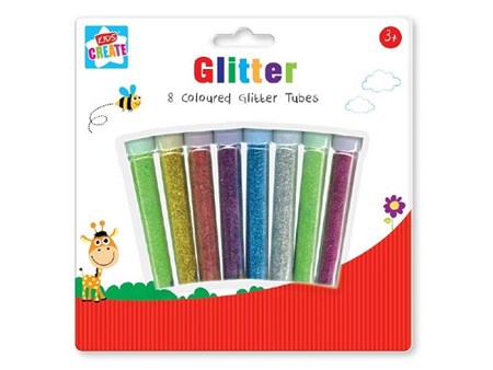 "8 Glitter Tubes" assortert strøglitter