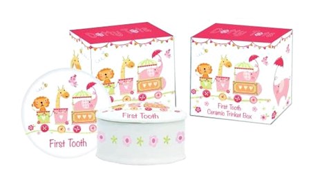 "Dotty Tots Girl" Ceramic 1St Tooth