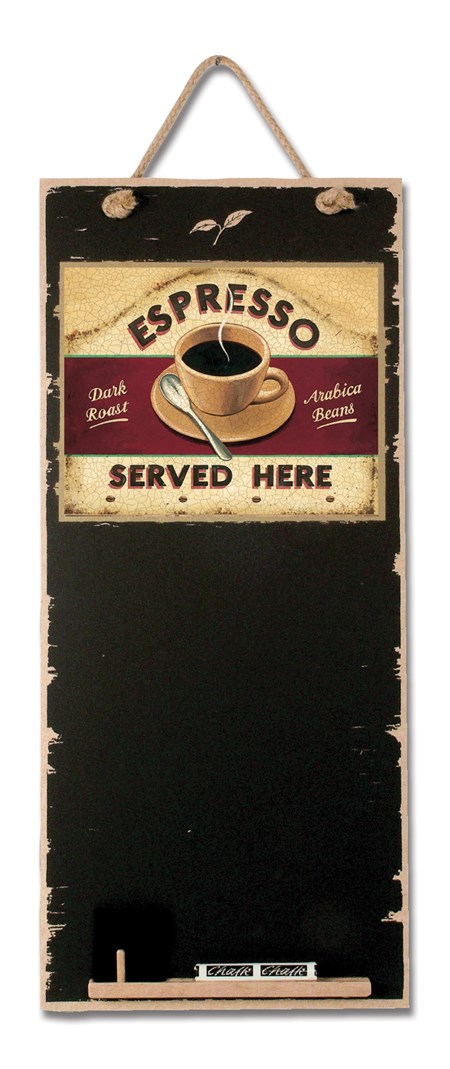 Kritt-tavle "Espresso", 60 x 27 cm
