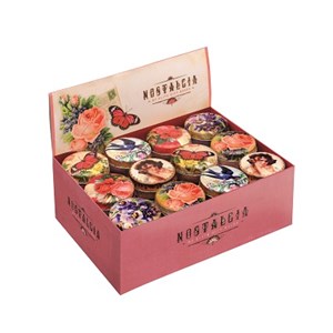 "Nostalgia - Small Round Display Box" 6 assortert (36)