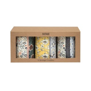 "Fat Face - Set  of 3 Round Caddies"