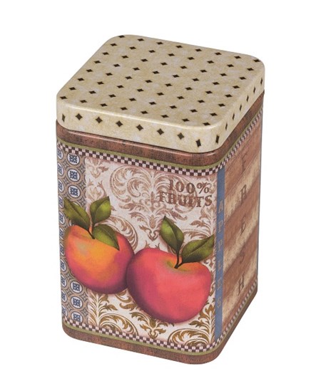 "Apples" kvadratisk metall-boks