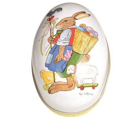 "Påske" metall-egg, 12,5 cm, 6 assortert