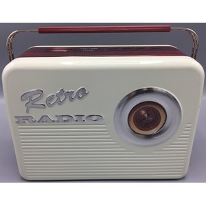 "Retro Radio - Beige" metallboks