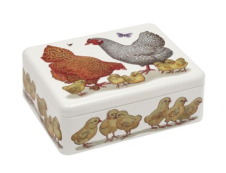"Hens - Vaness Lubach" Deep Rectangular metallboks