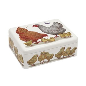 "Hens - Vaness Lubach" Deep Rectangular metallboks