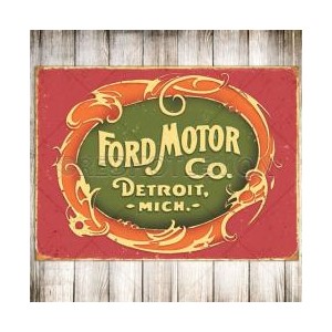 "Ford Motor Detroit" Wall Sign