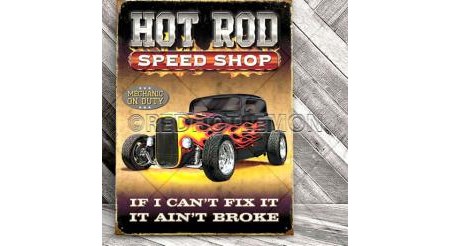 "Ford Hot Rod Speed Shop" Wall Sign
