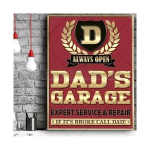 "Dad's Garage" Wall Sign