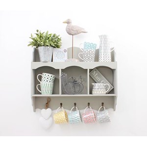 Triple Storage Alcove and Hooks White